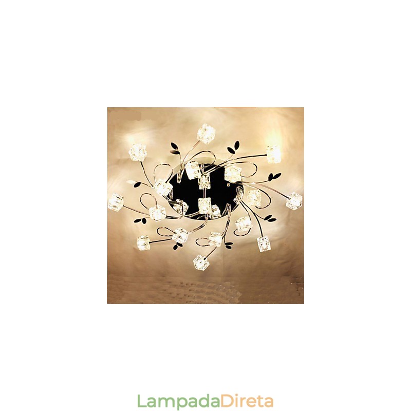 Luminária de teto clássica de cristal de gelo