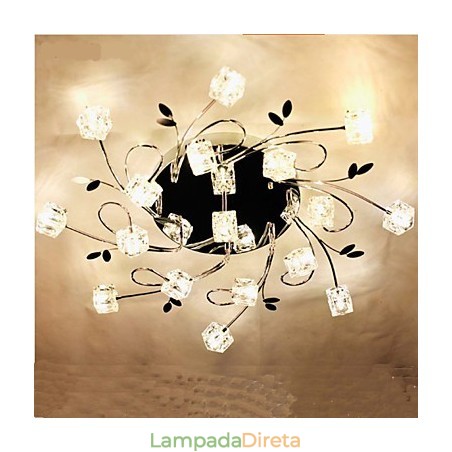 Luminária de teto clássica de cristal de gelo Luminária de teto clássica de cristal de gelo