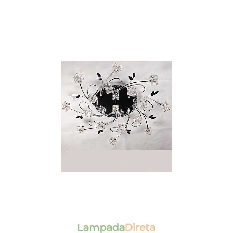 Luminária de teto clássica de cristal de gelo