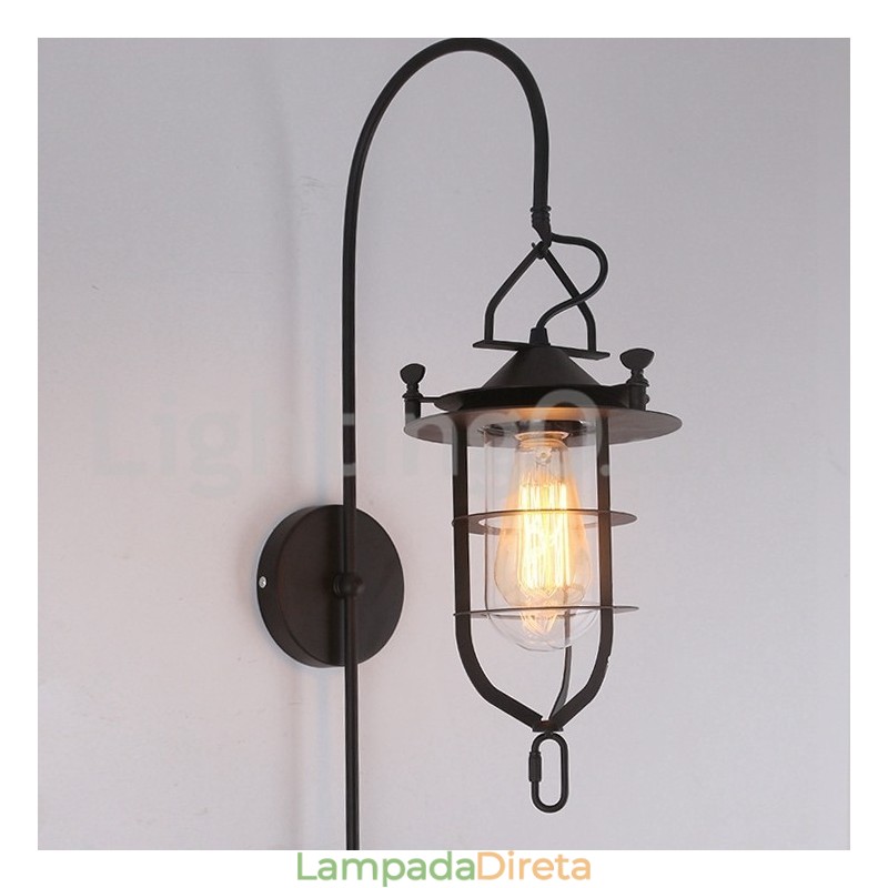 Luminária de parede retrô Dock Black Wharf Luzes de parede Dock Sconce Restaurante Sala de estar Café Bar Loja de roupas