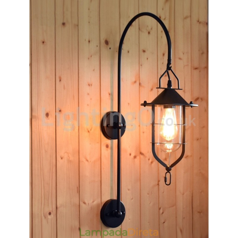 Luminária de parede retrô Dock Black Wharf Luzes de parede Dock Sconce Restaurante Sala de estar Café Bar Loja de roupas