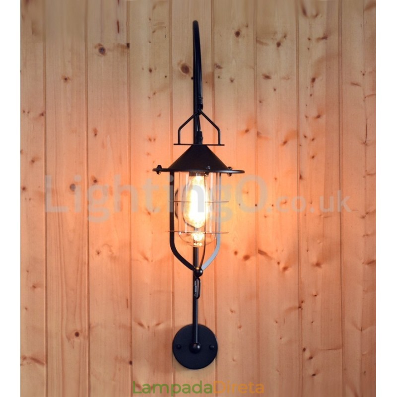 Luminária de parede retrô Dock Black Wharf Luzes de parede Dock Sconce Restaurante Sala de estar Café Bar Loja de roupas