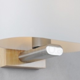 Luminária de parede moderna contemporânea de madeira e aço inoxidável com cúpula de vidro para corredor, bar, café, quarto, estudo, loft, polia, luminária de parede