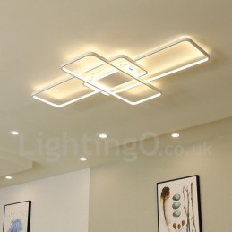 Luminária de teto moderna contemporânea em alumínio com pintura embutida, luminária de parede com dimmer remoto para sala de estar, quarto, também pode ser usada como luminária de parede