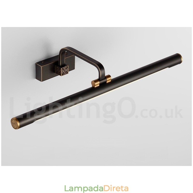 IPMirror Lâmpada Banheiro Luzes Latão Puro Luzes de Parede com Sombra de Acrílico Iluminação de Maquiagem