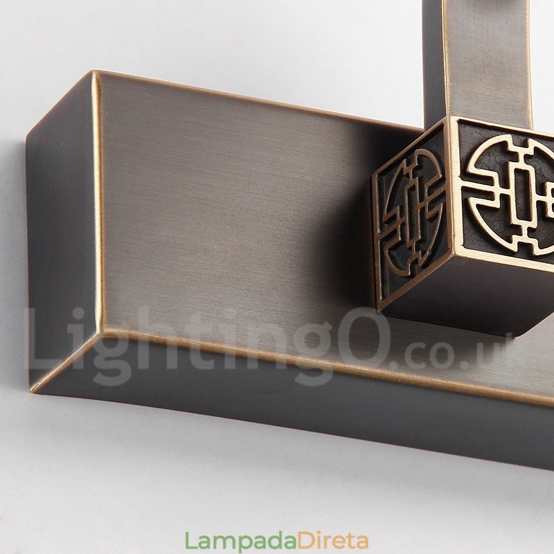 IPMirror Lâmpada Banheiro Luzes Latão Puro Luzes de Parede com Sombra de Acrílico Iluminação de Maquiagem