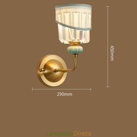 Pure Brass Luxuoso Rústico Retro Vintage Latão Cerâmica 1 Luz Vela Parede Luz com Tecido e Cristal Sombra Especial para Hotel Escritório Showroom Sala de Estar Sala de Jantar Pure Brass Luxuoso Rústico Retro Vintage Latão Cerâmica 1 Luz Vela Parede Luz com Tecido e Cristal Sombra Especial para Hotel Escritório Showroom Sala de Estar Sala de Jantar