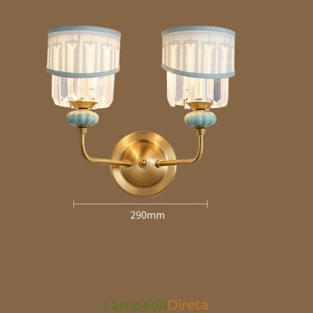 Pure Brass Luxuoso Rústico Retro Vintage Latão Cerâmica 2 Luzes Vela Parede Luz com Tecido e Cristal Tons Especial para Hotel Escritório Showroom Sala de Estar Sala de Jantar Pure Brass Luxuoso Rústico Retro Vintage Latão Cerâmica 2 Luzes Vela Parede Luz com Tecido e Cristal Tons Especial para Hotel Escritório Showroom Sala de Estar Sala de Jantar