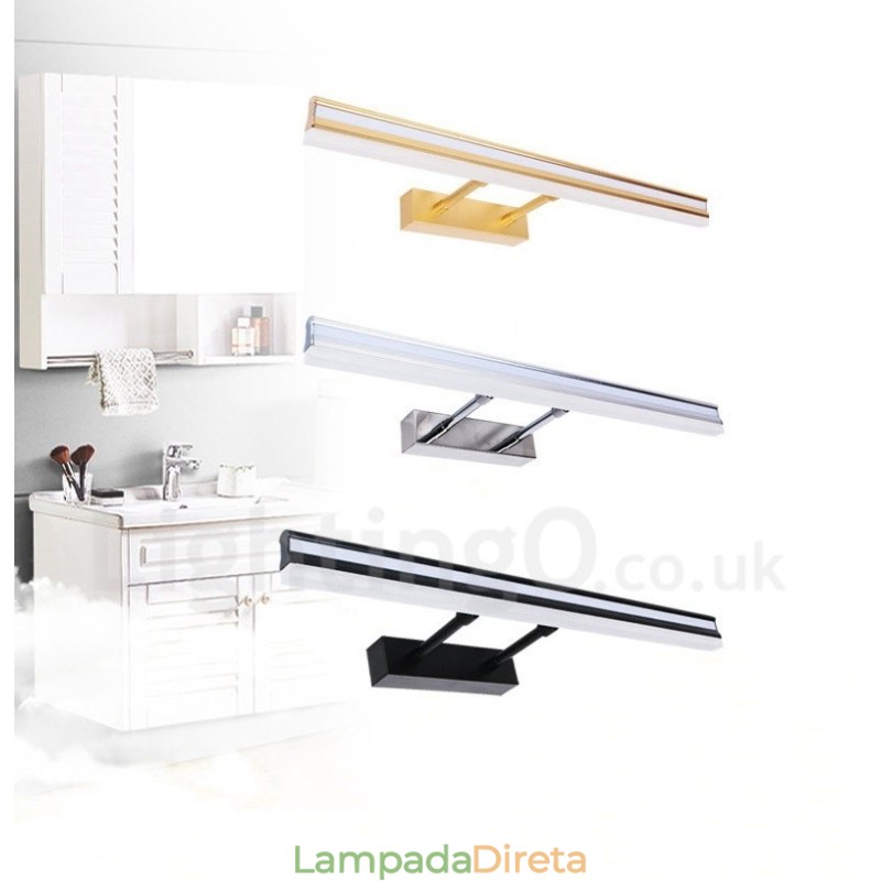 IP44 Espelho Lâmpada Banheiro Luzes Para Cima E Para Baixo Luzes De Parede Com Sombra De Acrílico Iluminação De Maquiagem
