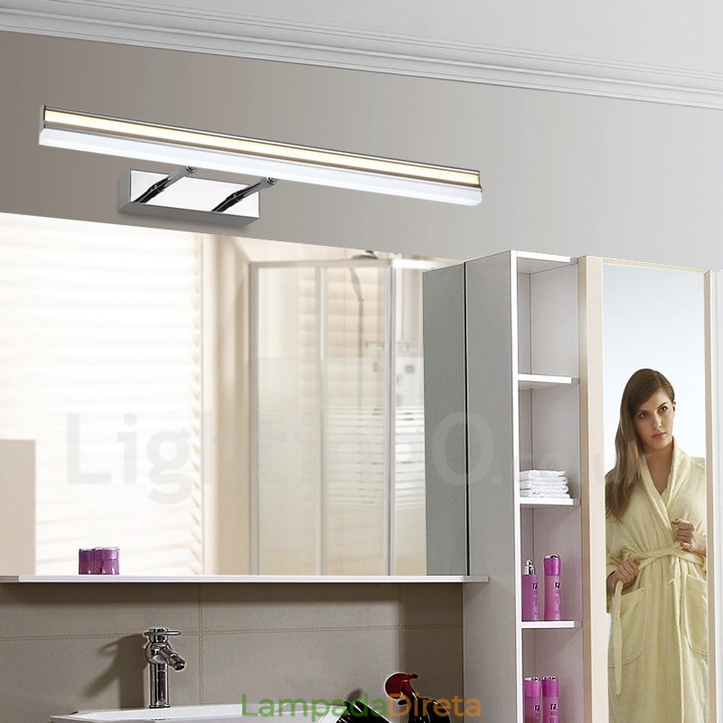 IP44 Espelho Lâmpada Banheiro Luzes Para Cima E Para Baixo Luzes De Parede Com Sombra De Acrílico Iluminação De Maquiagem