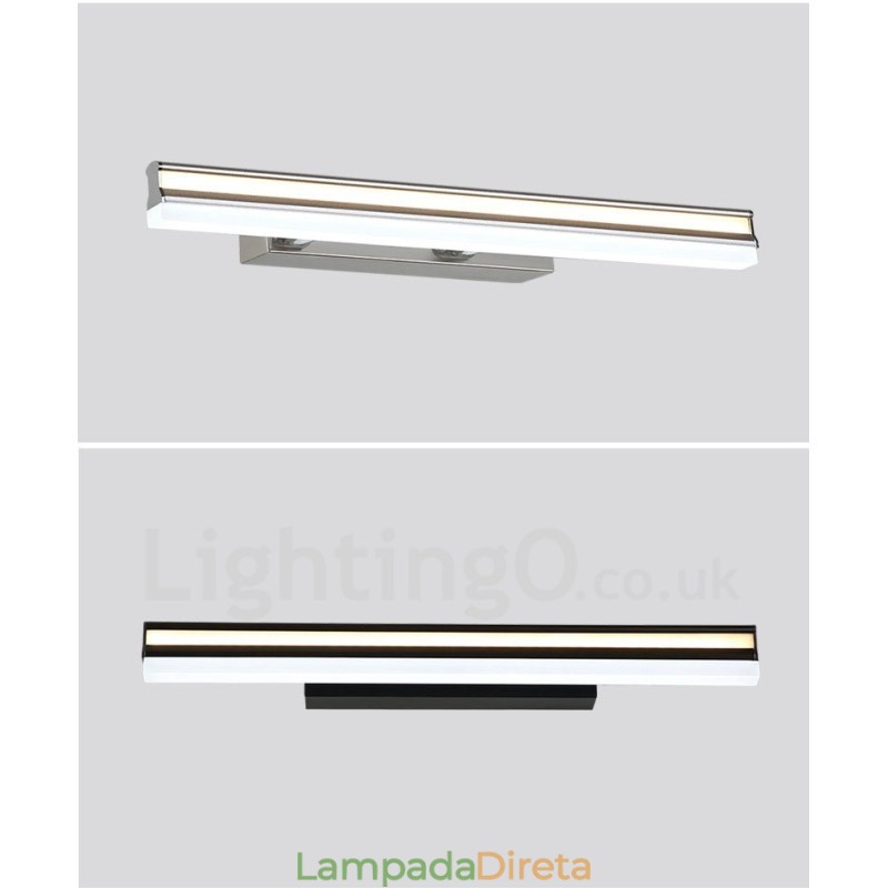 IP44 Espelho Lâmpada Banheiro Luzes de Parede Luzes com Sombra de Acrílico Maquiagem Iluminação