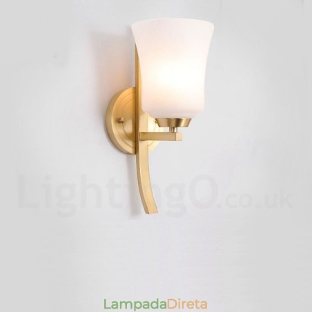 Pure Brass Luxuoso Rústico Retro Vintage Latão 1 Luz de Parede com Sombra de Vidro Especial para Hotel Escritório Showroom Sala de Estar Sala de Jantar Pure Brass Luxuoso Rústico Retro Vintage Latão 1 Luz de Parede com Sombra de Vidro Especial para Hotel Escritório Showroom Sala de Estar Sala de Jantar