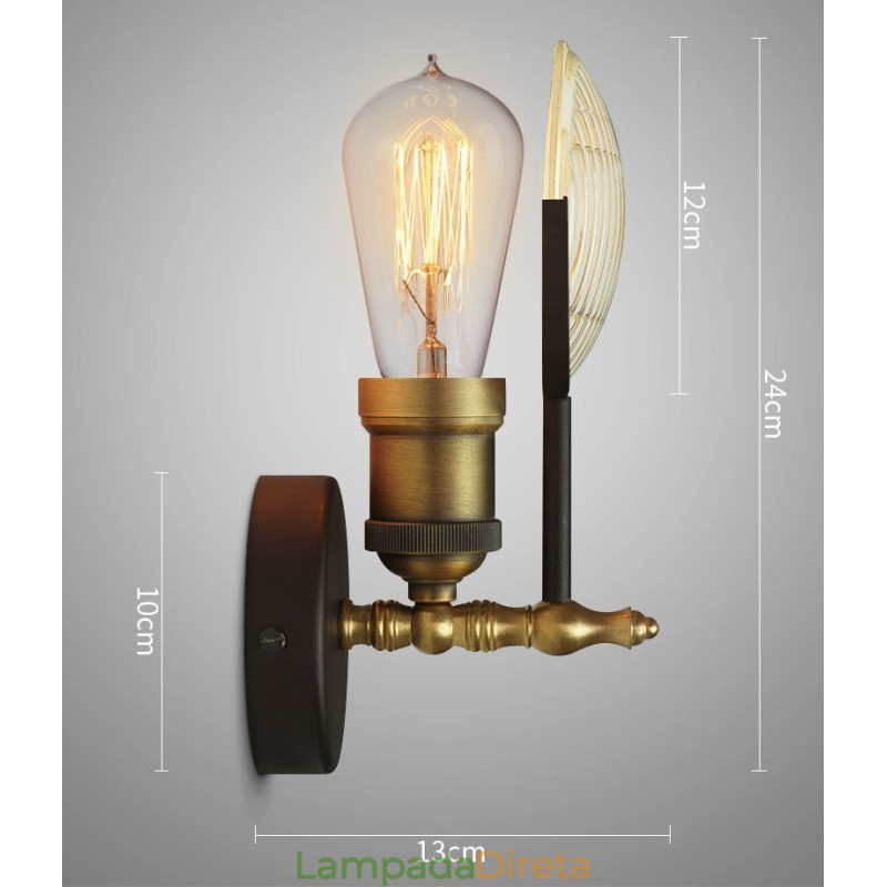 1 Luz Rústica Retro Vintage Luz de Parede com Sombra de Vidro Especial para Hotel Escritório Showroom Sala de Estar Sala de Jantar