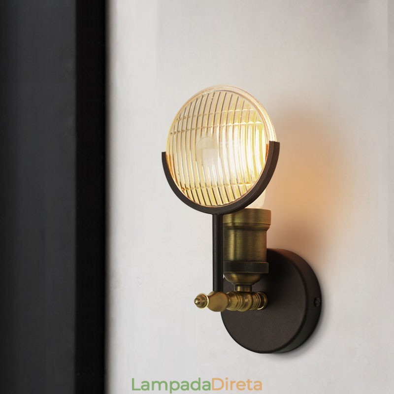 1 Luz Rústica Retro Vintage Luz de Parede com Sombra de Vidro Especial para Hotel Escritório Showroom Sala de Estar Sala de Jantar