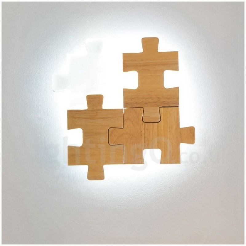 Apliques de parede de madeira com abajur de acrílico moderno e contemporâneo, luminária de parede de madeira e bambu