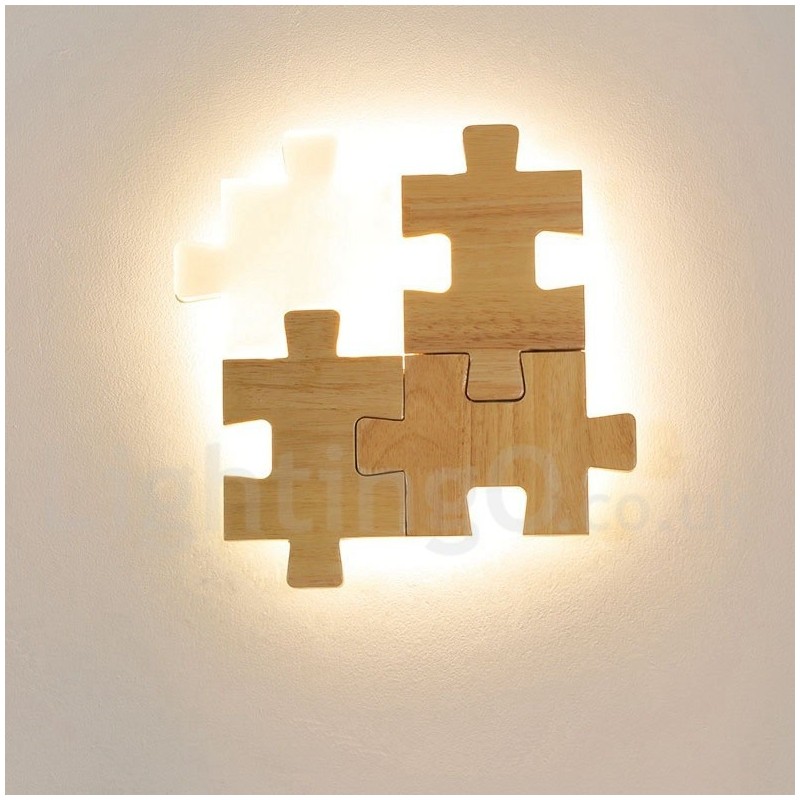 Apliques de parede de madeira com abajur de acrílico moderno e contemporâneo, luminária de parede de madeira e bambu
