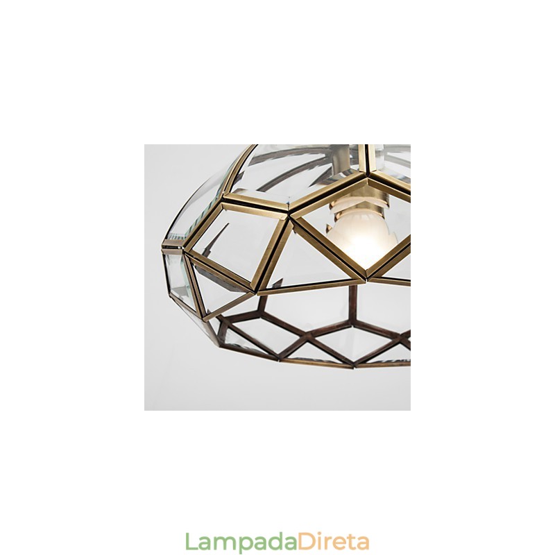 Família de luminárias de teto de cobre com design decorativo contemporâneo moderno
