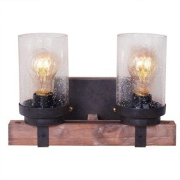 2 Luzes Vintage Estilo Industrial De Madeira Luz De Parede Para Wind Bar Loft Café Restaurante