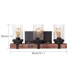 3 Luzes Vintage Estilo Industrial De Madeira Luz De Parede Para Wind Bar Loft Café Restaurante