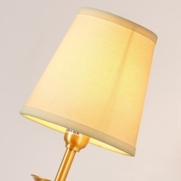 Pure Brass Luxuoso Rústico Retro Vintage 1 Luz Vela de Parede com Sombra de Tecido Especial para Hotel Quarto Showroom Sala de Estar Sala de Jantar