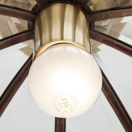 Família de luminárias de teto de cobre com design decorativo contemporâneo moderno