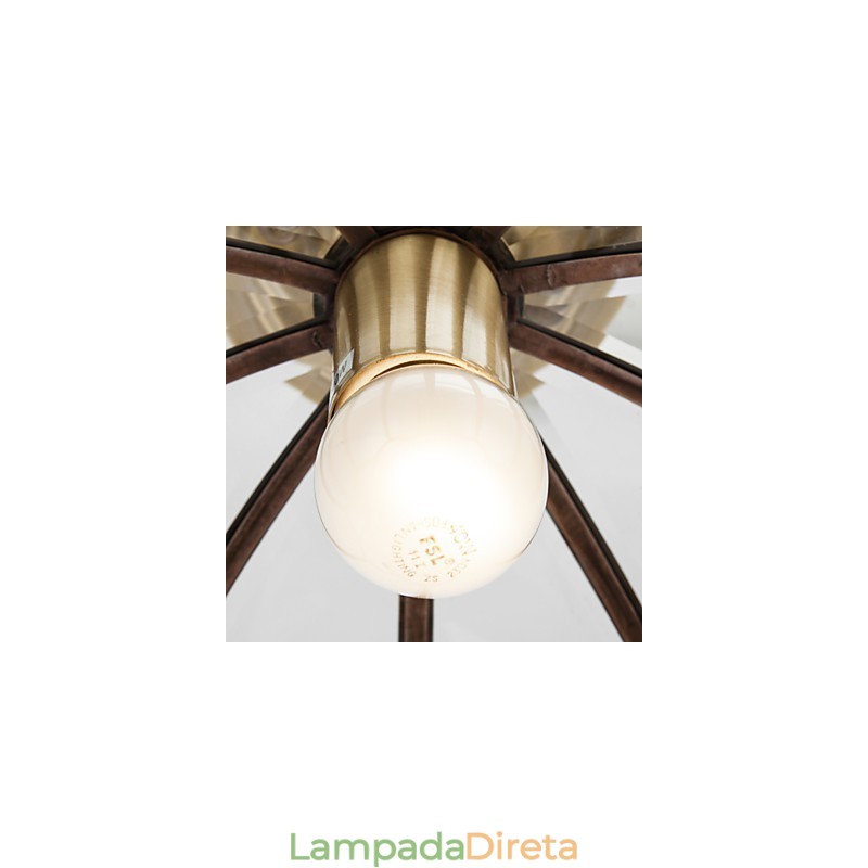 Família de luminárias de teto de cobre com design decorativo contemporâneo moderno