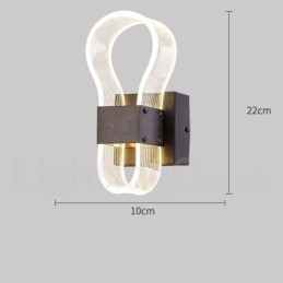 Luminária de parede moderna com cúpula de acrílico para corredor de quarto