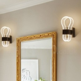 Luminária de parede moderna com cúpula de acrílico para corredor de quarto