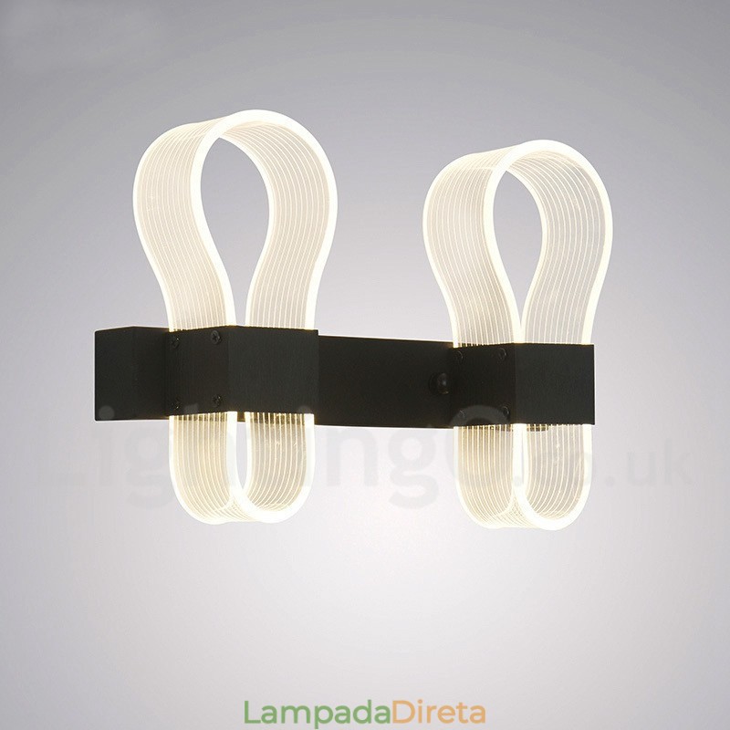 Luminária de parede moderna com cúpulas de acrílico para corredor de quarto