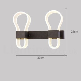 Luminária de parede moderna com cúpulas de acrílico para corredor de quarto