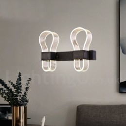 Luminária de parede moderna com cúpulas de acrílico para corredor de quarto