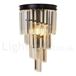 Luminária de parede de cristal K9 de luxo moderna com cúpula de cristal