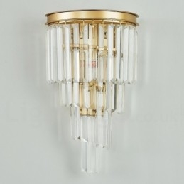 Luminária de parede de cristal K9 de luxo moderna com cúpula de cristal