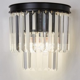 Luminária de parede de cristal K9 de luxo moderna com cúpula de cristal