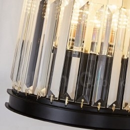 Luminária de parede de cristal K9 de luxo moderna com cúpula de cristal