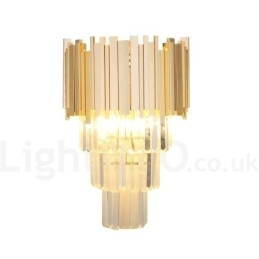 Luminária de parede de cristal K9 de luxo pós-moderna combinando com ouro e cúpula de cristal