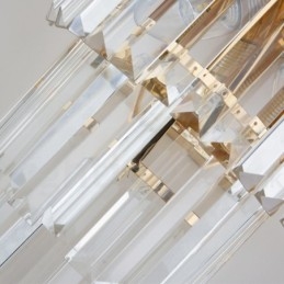 Luminária de parede de cristal K9 de luxo pós-moderna combinando com ouro e cúpula de cristal