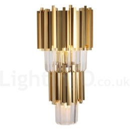 Luminária de parede de cristal K9 de luxo moderna com cúpula de cristal