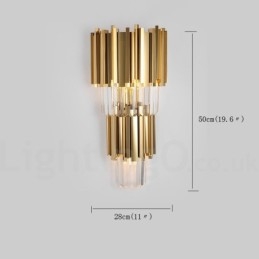 Luminária de parede de cristal K9 de luxo moderna com cúpula de cristal