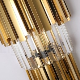 Luminária de parede de cristal K9 de luxo moderna com cúpula de cristal