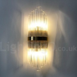 Luminária de parede de cristal K9 de luxo moderna com cúpula de cristal
