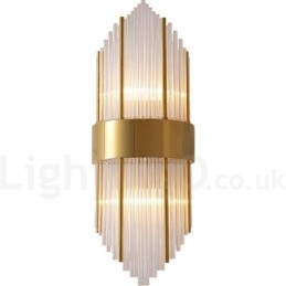 Luminária de parede de cristal K9 de luxo moderna com cúpula de cristal