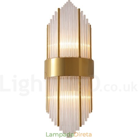 Luminária de parede de cristal K9 de luxo moderna com cúpula de cristal Luminária de parede de cristal K9 de luxo moderna com cúpula de cristal
