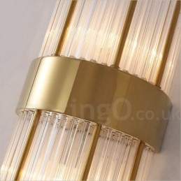 Luminária de parede de cristal K9 de luxo moderna com cúpula de cristal