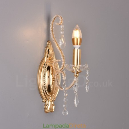 1 Luz Ouro Preto Estilo Americano Cristal Luminária de Parede para Sala de Estar Sala de Jantar Loja de Roupas Café Hotel 1 Luz Ouro Preto Estilo Americano Cristal Luminária de Parede para Sala de Estar Sala de Jantar Loja de Roupas Café Hotel