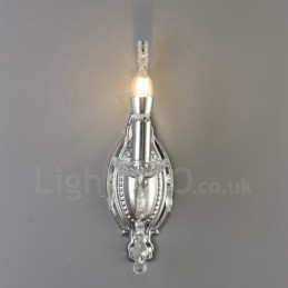 1 Luz Ouro Preto Estilo Americano Cristal Luminária de Parede para Sala de Estar Sala de Jantar Loja de Roupas Café Hotel