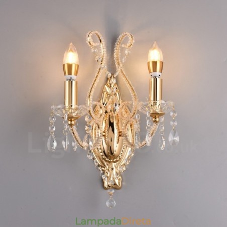 2 Luzes Ouro Preto Estilo Americano Cristal Luz de Parede para Sala de Estar Sala de Jantar Loja de Roupas Café Hotel 2 Luzes Ouro Preto Estilo Americano Cristal Luz de Parede para Sala de Estar Sala de Jantar Loja de Roupas Café Hotel