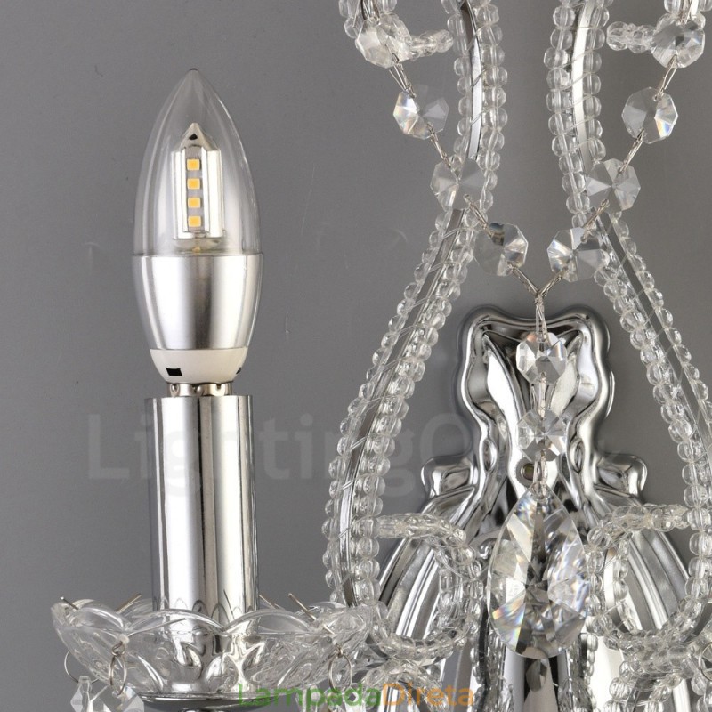 2 Luzes Ouro Preto Estilo Americano Cristal Luz de Parede para Sala de Estar Sala de Jantar Loja de Roupas Café Hotel