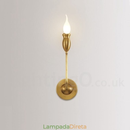 Pure Brass Luxuoso Rústico Retro Vintage 1 Luz Vela de Parede Luz Especial para Hotel Quarto Showroom Sala de Estar Sala de Jantar Pure Brass Luxuoso Rústico Retro Vintage 1 Luz Vela de Parede Luz Especial para Hotel Quarto Showroom Sala de Estar Sala de Jantar