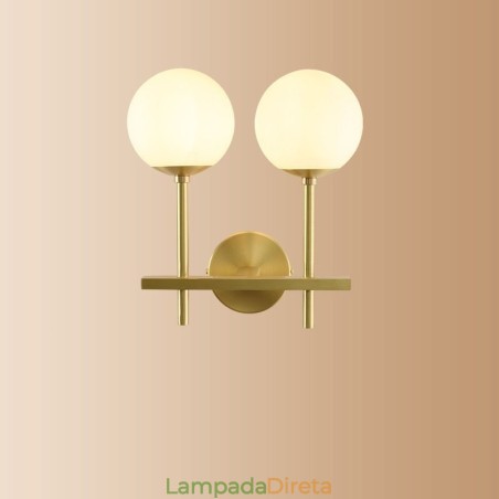 Luminária de parede moderna Molecules Bean com cúpula de vidro esférica Luminária de parede moderna Molecules Bean com cúpula de vidro esférica